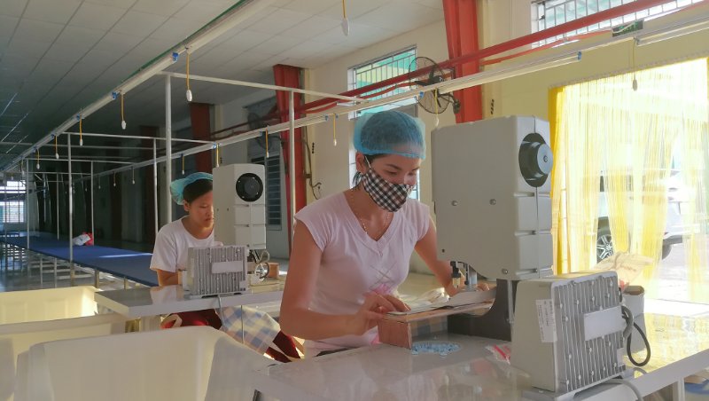 森荣手袋越南工厂正式投产实景拍摄